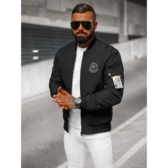 Vyriška juoda pavasarinė striukė Marko Vyriškos Striukės ir Paltai