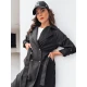 Juodas moteriškas plonas paltas Binc Striukės