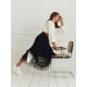 Moteriškas juodas sijonas Pastella Sijonai