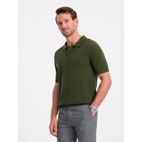 Vyri6ki chaki spalvos polo marškinėliai Swing V1 OM-POSS-0117