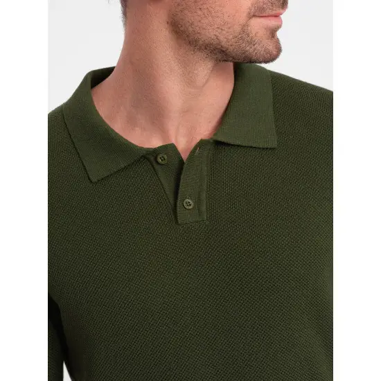 Vyri6ki chaki spalvos polo marškinėliai Swing V1 OM-POSS-0117