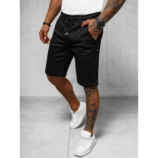 Vyriški juodos spalvos šortai Nica Šortai | Bridžai