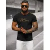 Men's black T-shirt Icone O/T7579