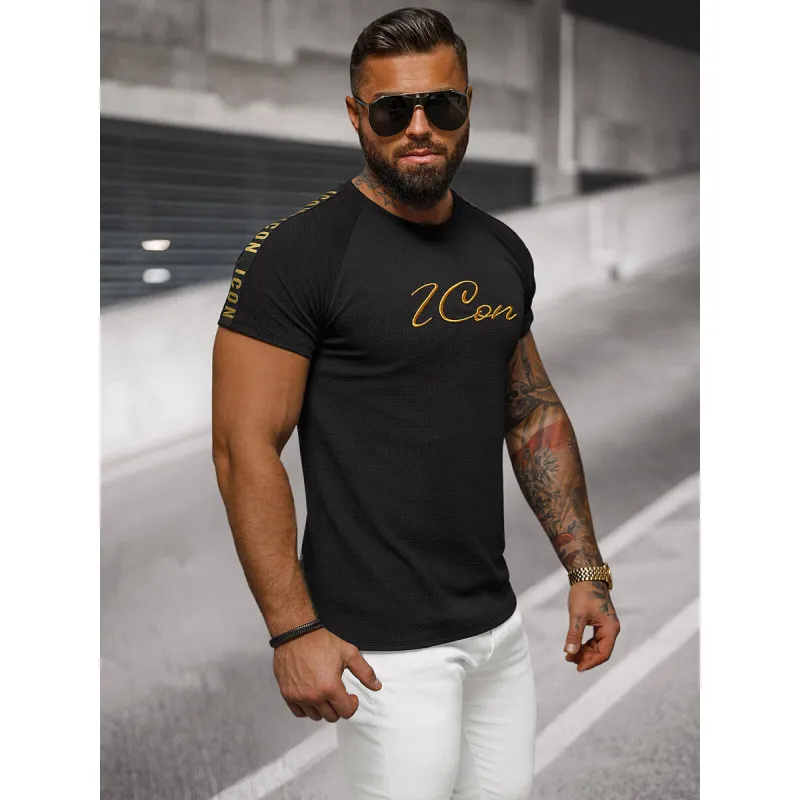 Men's black T-shirt Icone O/T7579