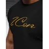 Men's black T-shirt Icone O/T7579