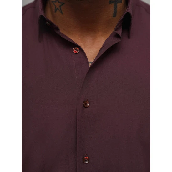 Vyriški bordo marškiniai Garone O/V116