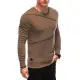 Vyriškas rudas džemperis Zipper OM-SSNZ-22FW-005