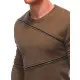 Vyriškas rudas džemperis Zipper OM-SSNZ-22FW-005