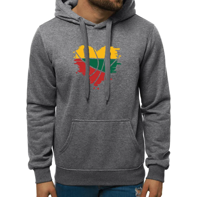 Sale Mens black hooded sweatshirt LTU JS/2009