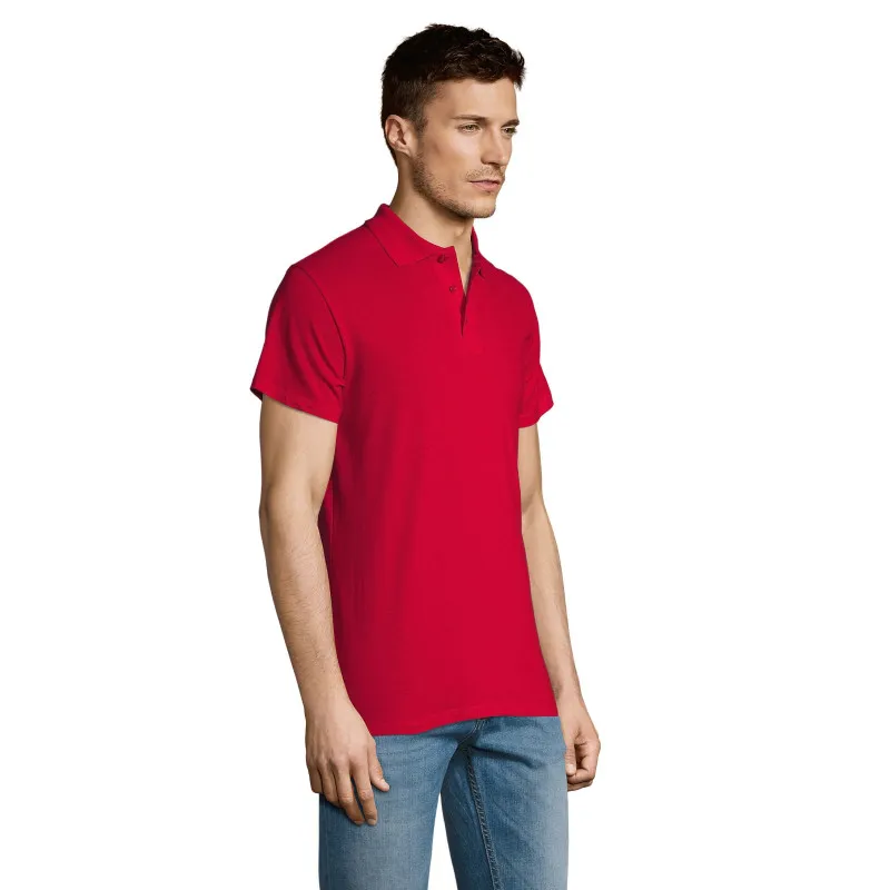 Vyriški raudoni polo marškinėliai Summer PK11342