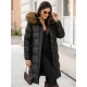 Moteriška juodos spalvos žieminė striukė su gobtuvu Merin Moteriškos striukės