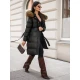 Moteriška juodos spalvos žieminė striukė su gobtuvu Merin Moteriškos striukės