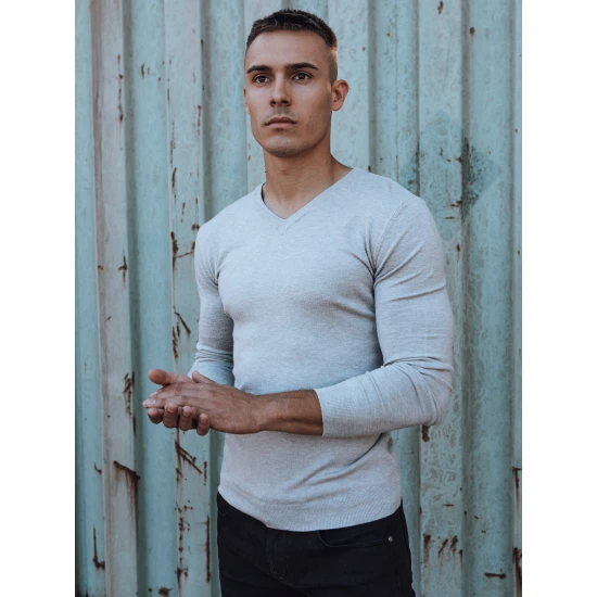 Šviesiai pilkas vyriškas megztinis Henri WX2218