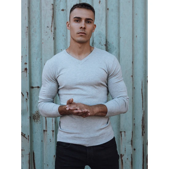 Šviesiai pilkas vyriškas megztinis Henri WX2218