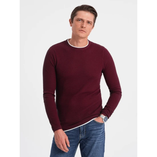 Vyriškas bordo spalvos megztinis Finn V8 OM-SWSW-0103