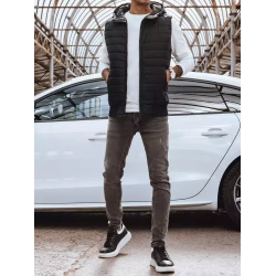 Vyriška juoda liemenė su gobtuvu David