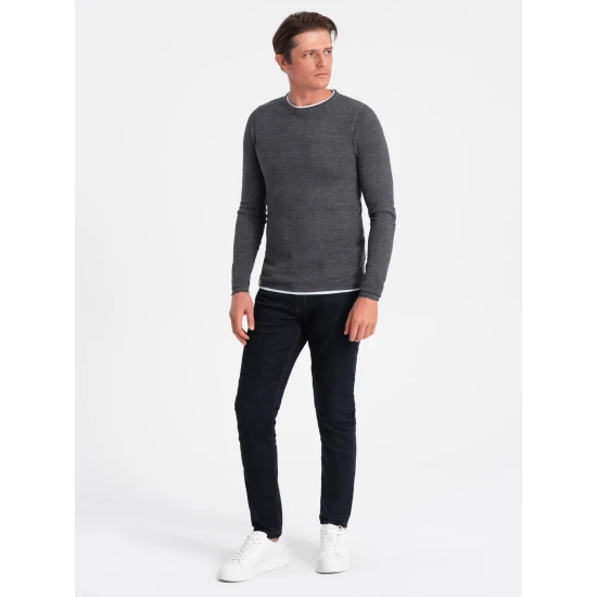 Vyriškas tamsiai pilkos spalvos megztinis Finn V8 OM-SWSW-0103
