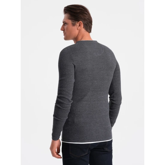 Vyriškas tamsiai pilkos spalvos megztinis Finn V8 OM-SWSW-0103