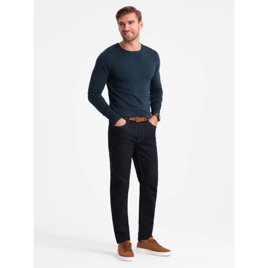 Vyriškas tamsiai mėlynos spalvos megztinis Oscar V13 OM-SWBS-0106