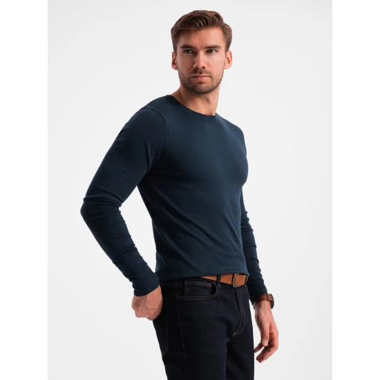 Vyriškas tamsiai mėlynos spalvos megztinis Oscar V13 OM-SWBS-0106