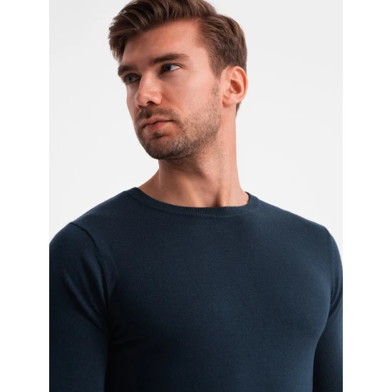 Vyriškas tamsiai mėlynos spalvos megztinis Oscar V13 OM-SWBS-0106