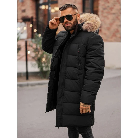 Vyriška juodos spalvos žieminė striukė Fred JS/25M9803/392