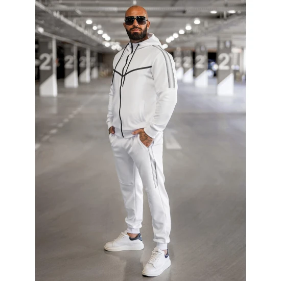 Baltos spalvos vyriškas sportinis komplektas Ronex JS/8C8117/1Z