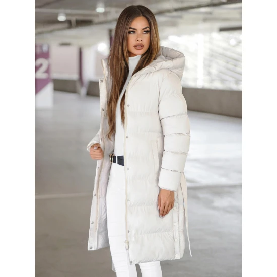 Baltos spalvos žieminis paltas Elin JS/5M3253/281Z