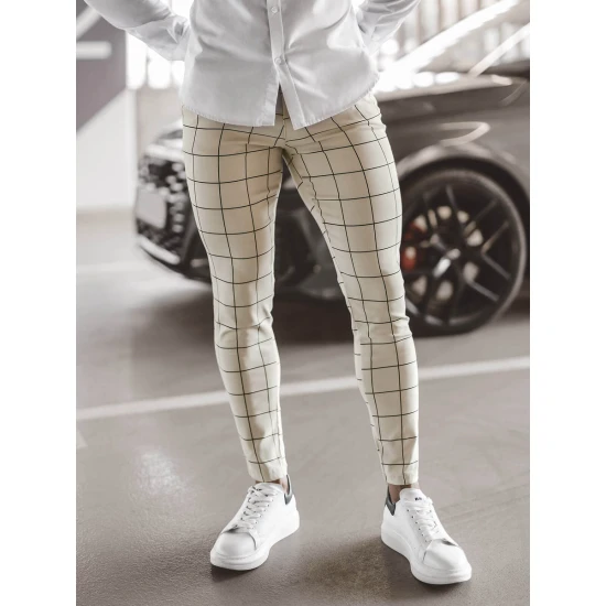 Rusvos vyriškos kelnės Karlin O/P4009Z