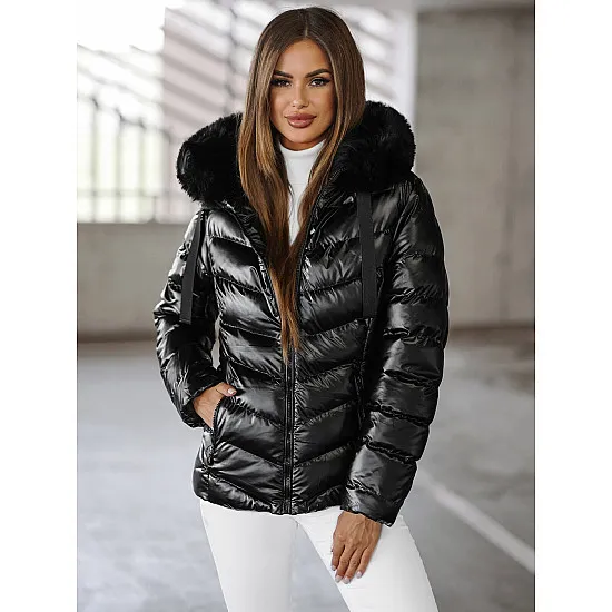 Juoda blizgi moteriška striukė Alexa JS/5M3138/392AZ