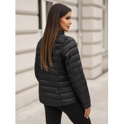 Musta tikattu takki Sofia