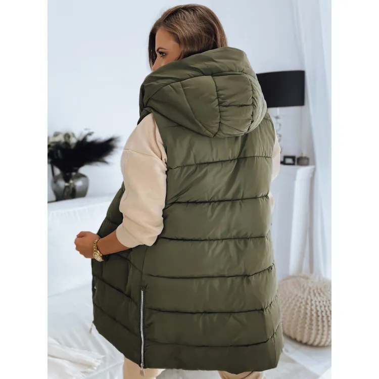 Noelin khaki värvi kapuutsiga vest TY3132