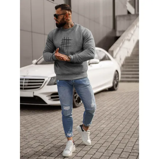 Ciemnoszary sweter Ethan JS/8B1361/5