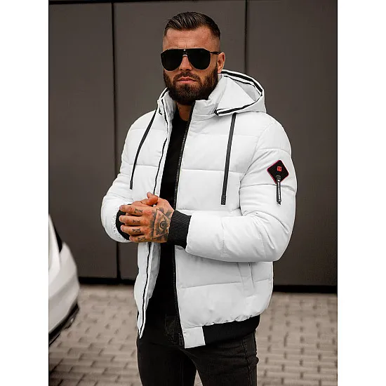 Męska biała kurtka zimowa Martim JS/31M5031/281