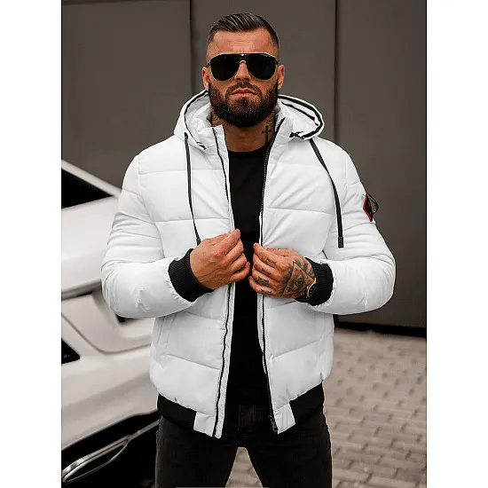 Męska biała kurtka zimowa Martim JS/31M5031/281