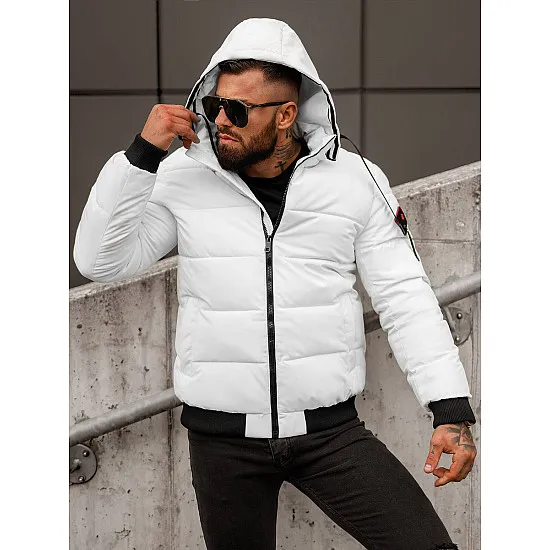 Męska biała kurtka zimowa Martim JS/31M5031/281