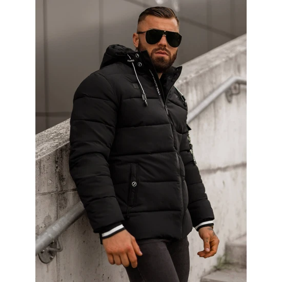 Vyriška juoda žieminė striukė Arte Žieminės striukės