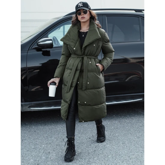 Moteriška chaki spalvos dygsniuota striukė Favi Moteriškos striukės