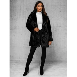 Moteriškas juodos spalvos paltas Klara