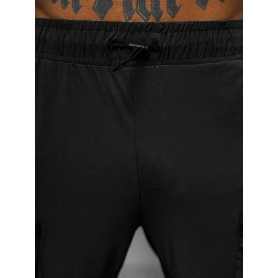 Vyriškos plačios juodos spalvos kelnės Olimp O/PS5527