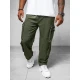 Vyriškos plačios chaki spalvos kelnės Olimp O/PS5527