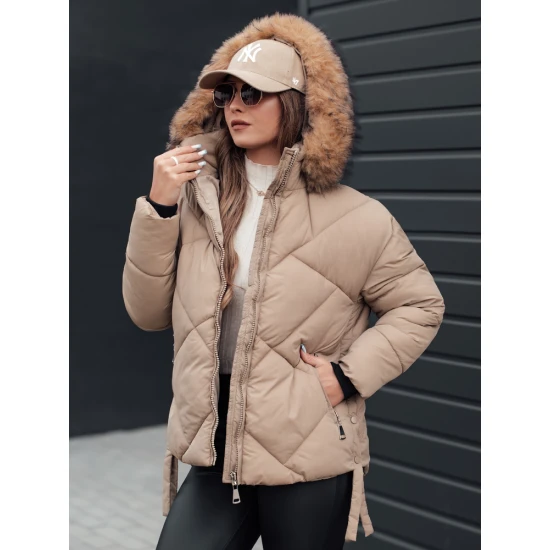 Moteriška rusva dygsniuota žieminė striukė Sisi TY4715