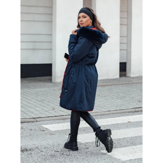 Tamsiai mėlyna moteriška dvipusė striukė Adnel TY4590