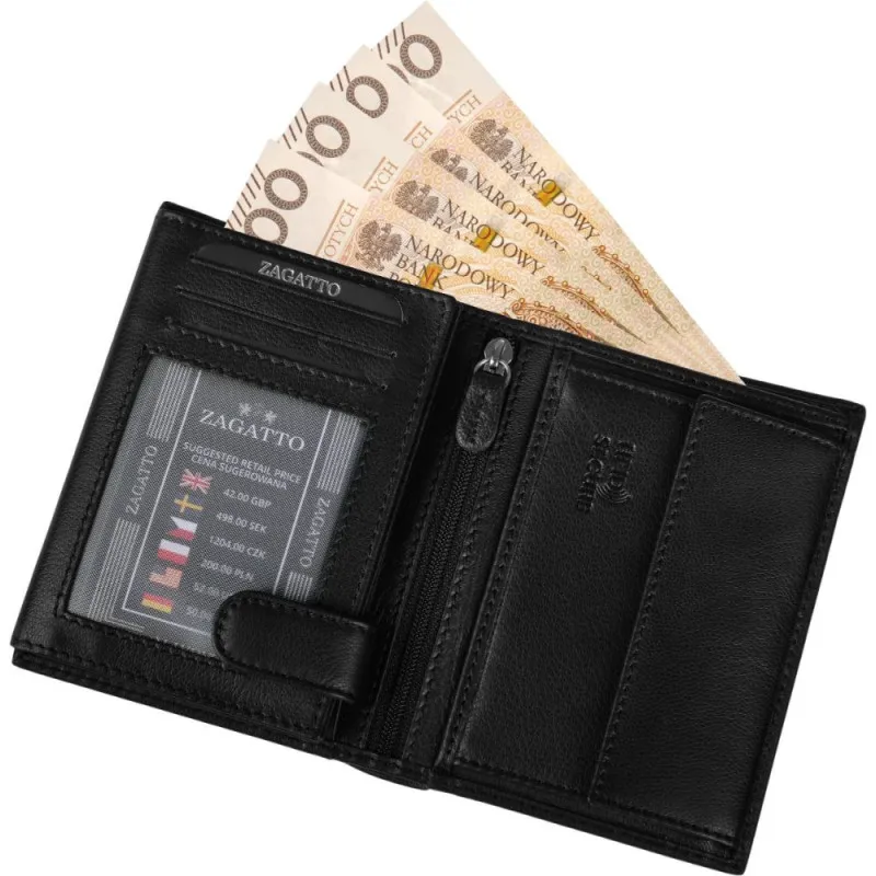 Men's genuine leather wallet Redi ZG-N4-F12 Premium