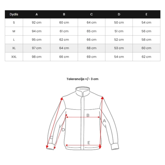 Raudona vyriška striukė Alom Žieminės striukės