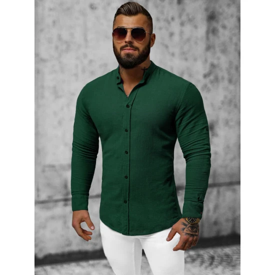 Žali vyriški marškiniai Lipol O/V78Z