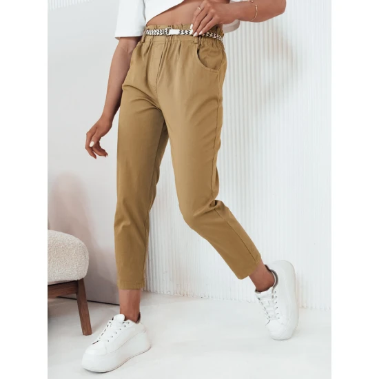 Moteriškos kelnės rudos spalvos Erli UY2099