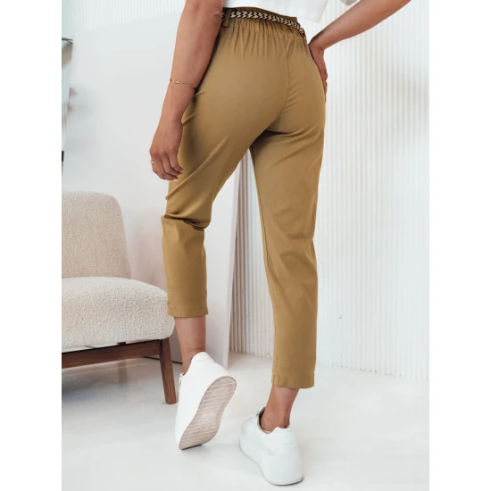 Moteriškos kelnės rudos spalvos Erli UY2099