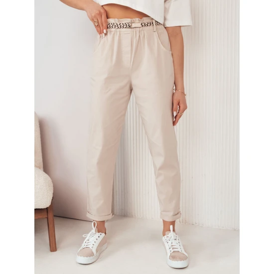 Moteriškos kelnės šviesiai rudos spalvos Erli UY2027