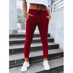Moteriškos bordo laisvalaikio kelnės Flor